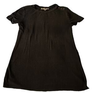 LOFT Black Round Neck T-Shirt